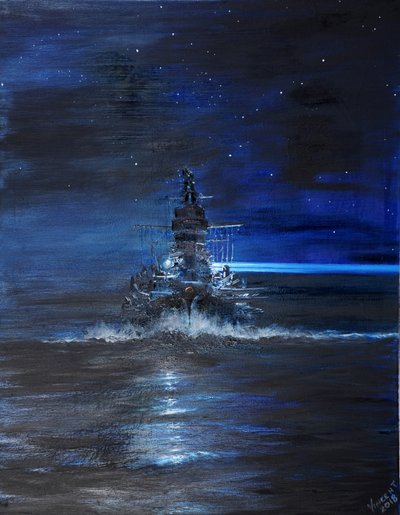 IJN Kirishima at Guadalcanal, 1942 by Vincent Alexander Booth